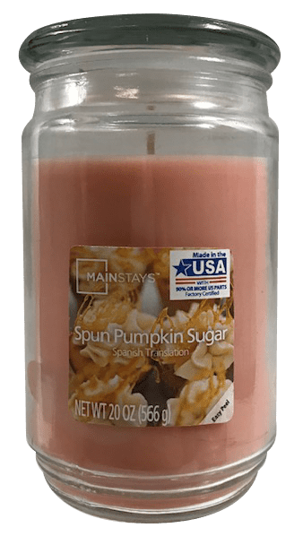 Mainstays Spun Pumpkin Sugar Single Wick Jar Candle 20 Oz Walmart Com Walmart Com