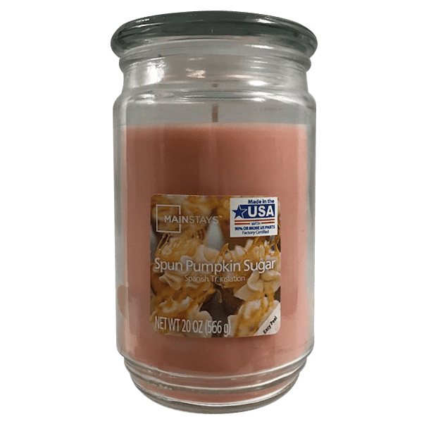 Mainstays Spun Pumpkin Sugar SingleWick Jar Candle, 20 oz. Walmart