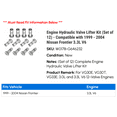 thumbnail image 2 of Engine Hydraulic Valve Lifter Kit (Set of 12) - Compatible with 1999 - 2004 Nissan Frontier 3.3L V6 2000 2001 2002 2003, 2 of 2