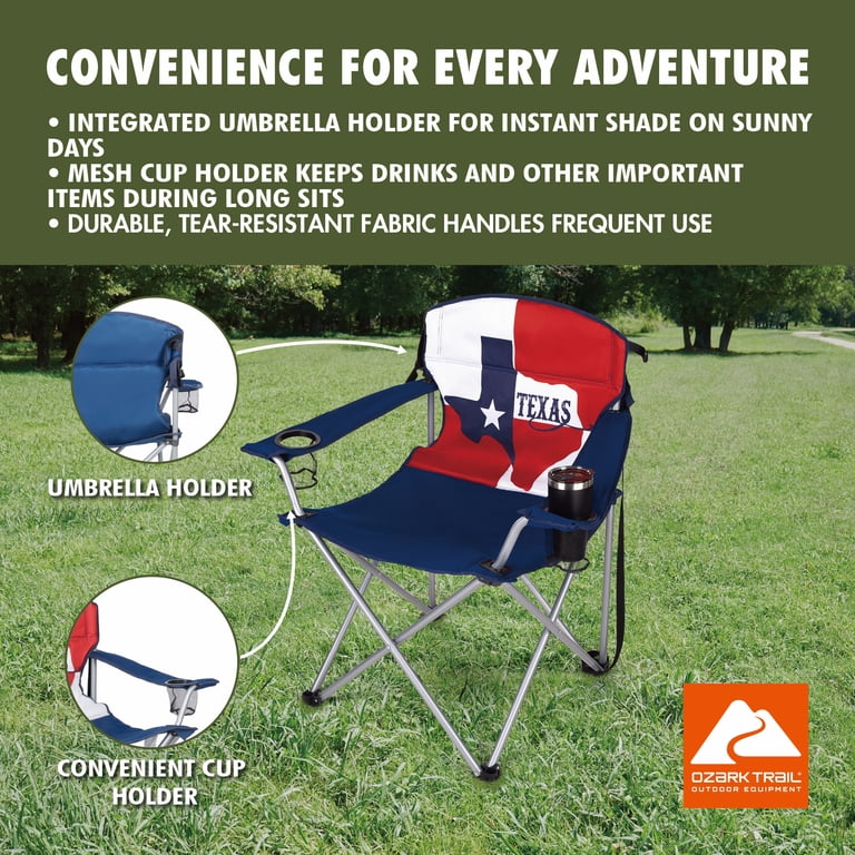OLD MOUNTAIN FOLDING CHAIR TOKOオールドマウンテン Ozark Trail Big & Tall Chair Texas Pattern Wide Seat Folding