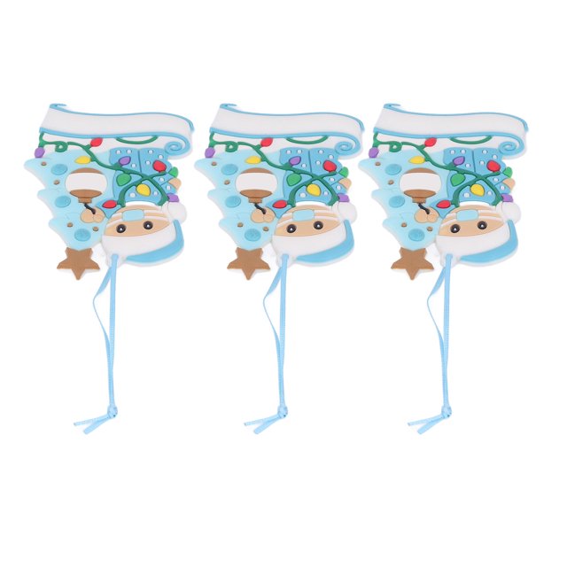 Máscara De árbol De Navidad Colgante De Mu?eco De Nieve, PVC 3 Piezas Colgante De árbol De Navidad DIY Embalaje Exquisito Fácil De Colgar Hermosa Caja Fuerte Para Navidad ANGGREK Ocean Broad Surfboard Fins