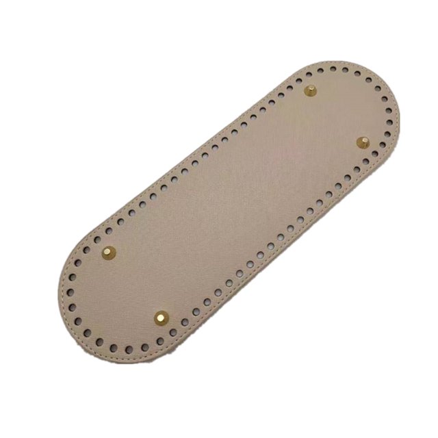 Bolso de cuero Productos de hardware de fondo Accesorios de bolso tejido a mano DIY PU30 * 10 Fondo ovalado