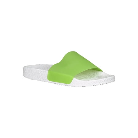 

Women Colored Translucent PVC Snake Embossed Slide Sandals 18345