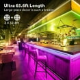 thumbnail image 2 of Bande Lumineuse LED Bluetooth 65,6 Pi/20 m 5050 RVB, Bandes Lumineuses Synchronisées avec la Musique, Changement de Couleur, Guirlandes Lumineuses, Kit de Ruban Flexible avec Contrôleur d'Application pour Chambre, Maison, Cuisine, 2 of 8