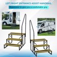 thumbnail image 4 of YUSAZENS RV Pool Step with Single Handrail, Portable Pool Ladder for RV Camper Trailer Above Ground Pool Access Yellow 3Steps, 4 of 8