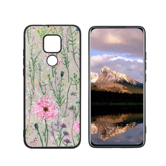 Compatible with Moto G Play 2021 Phone Case, Wildflowers-2-1 Case Men Women, Flexible Silicone Shockproof Case for Moto G Play 2021