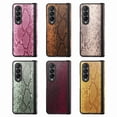 thumbnail image 2 of For Samsung Galxy Z Fold4 5G Phone Case，Shockproof Luxury Python Leather pattern Magnetic Hinge Protection Cover, 2 of 5