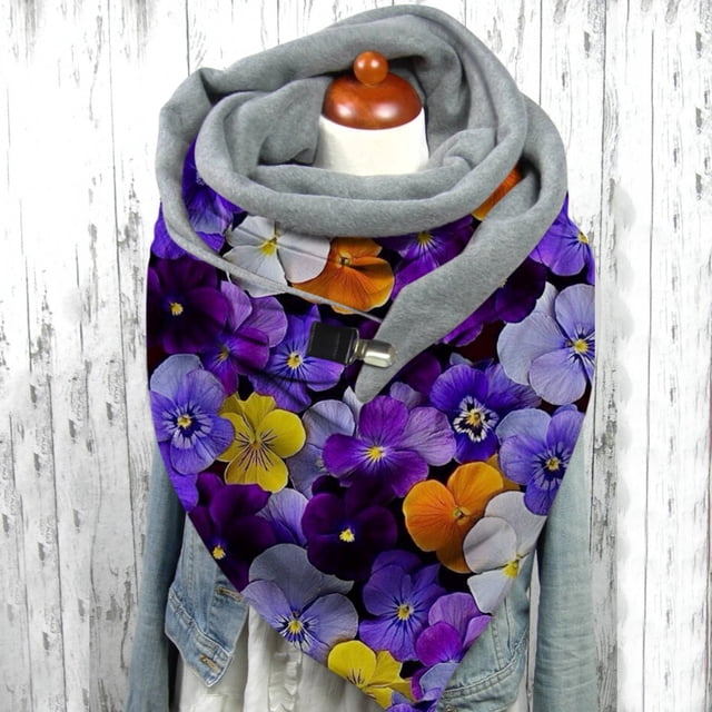 Dvkptbk Foulards pour Femmes Femmes Foulard Imprimée Mode Châle Polyvalent Foulard Vêtements en Liquidation