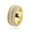 Gold, variant on Bling Zircon Rotating Ring Rotatable Hip Hop Men's Cuban Circle Finger Jewelry-9-Silver