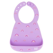 Bumkins Baby and Toddler Bibs, Silicone Bib, Baby & Toddler 6-24 Mos (Rainbows)