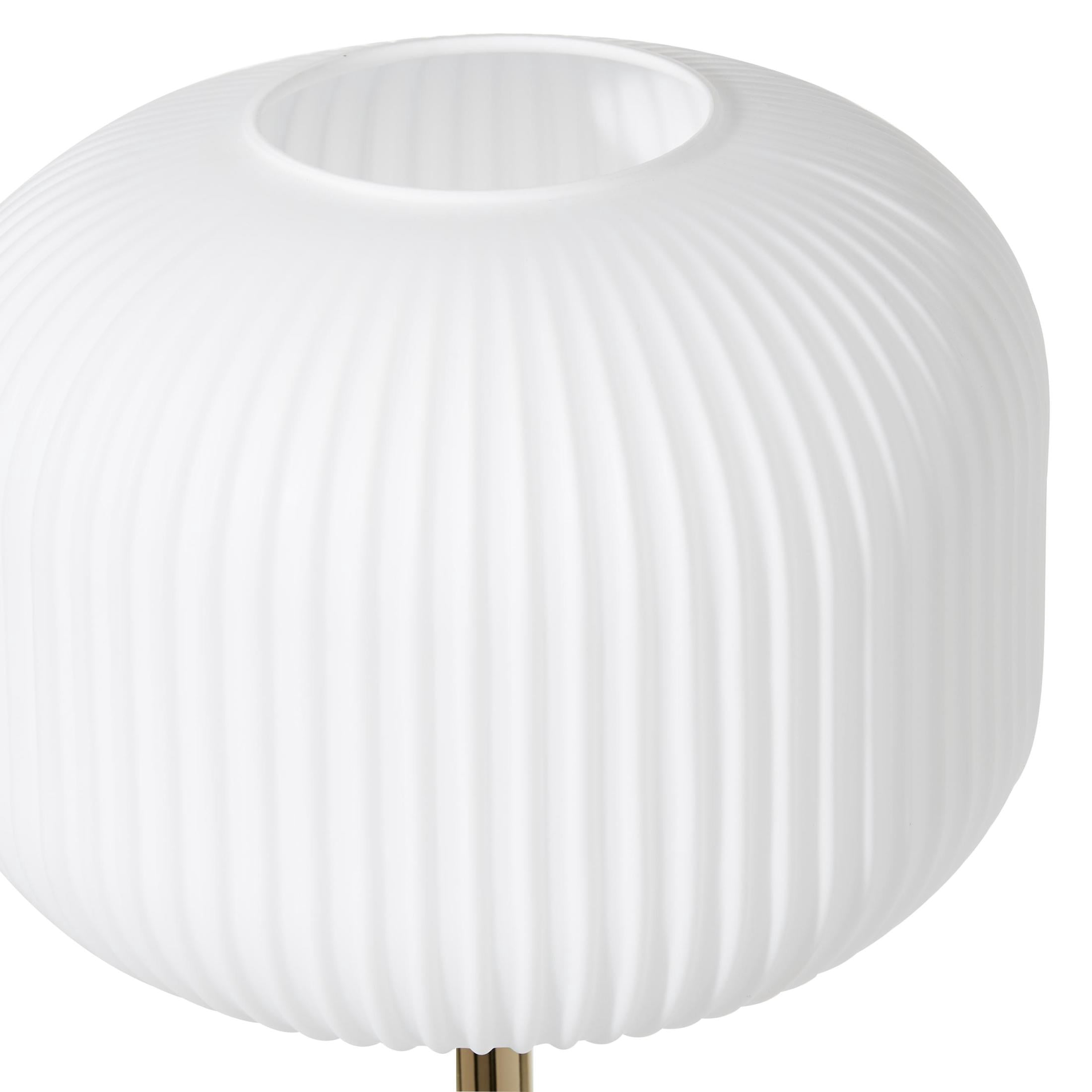 CosmoLiving by Cosmopolitan 64" White Floor Lamp with White Glass Shade