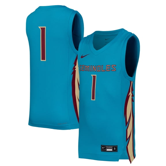 Youth Nike #1 Turquoise Florida State Seminoles Replica Basketball Jersey