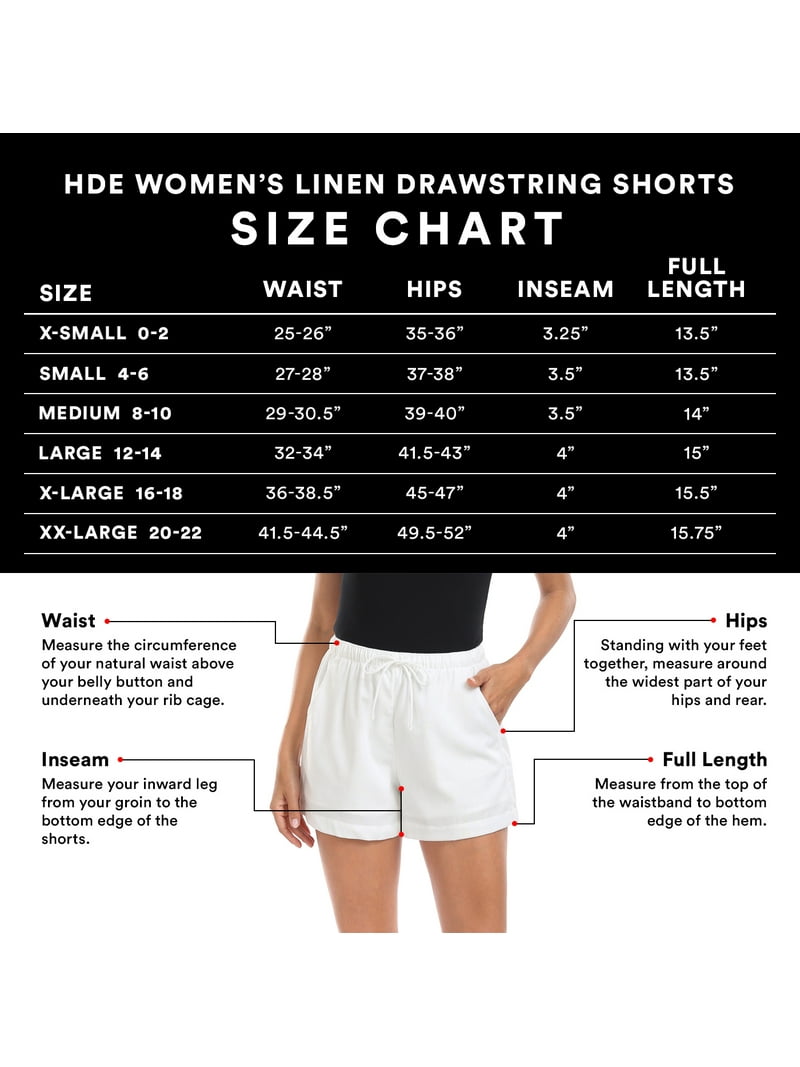 HDE Women's Linen Blend Drawstring Shorts High Waisted 4 HDE Women's Linen Blend Drawstring Shorts High Waisted 4