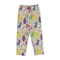 thumbnail image 4 of Goofa Colorful Poodle Dog Printed Soft Pajama Pants for Women, Wide Leg Comfy Casual Lounge Yoga Pants-XX-Large, 4 of 9