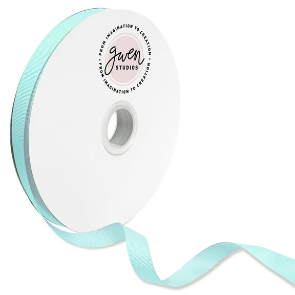 Light Blue Grosgrain Ribbon for Crafts and Bows, 5/8" x 100 Yards by Gwen Studios