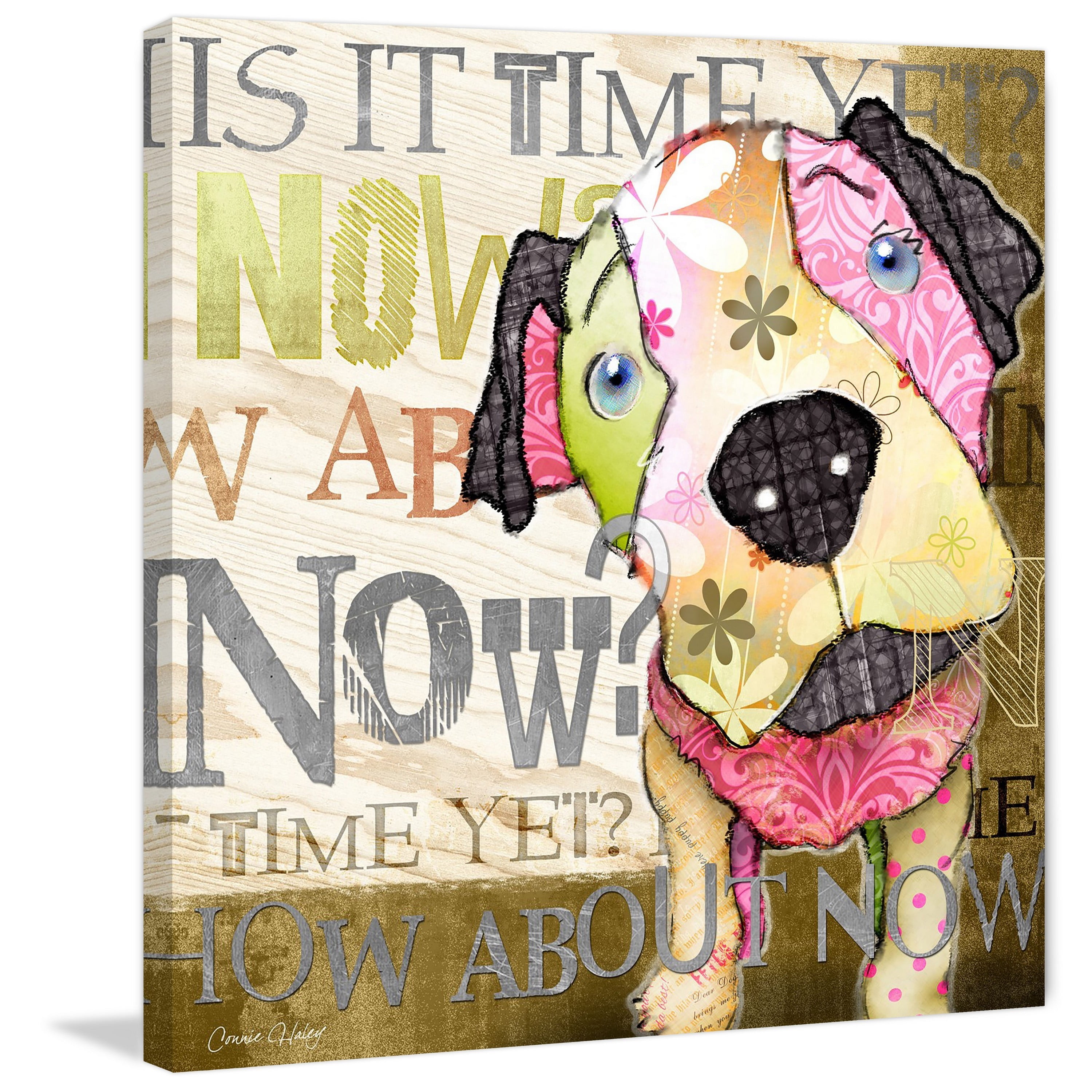 Marmont Hill - "Now Puppy" by Connie Haley Painting Print on Wrapped Canvas