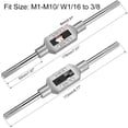 thumbnail image 3 of Uxcell Mango de Llave de Paso M1-M10 Ajustable Soporte de Barra Llave de Paso Recta Aleación de Zinc Tono Plateado 1pcs, 3 of 5