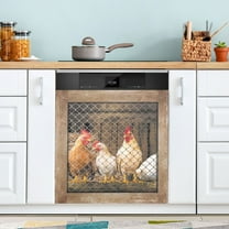 Rooster Dishwasher Magnet Cover Reuseable Refrigerator Magnet Cover Decal Fridge Microwave Stickers Hoilday Party Decor 23 x 26 Inch