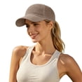 thumbnail image 6 of Knit Mesh Baseball Cap for Women Summer Yarn Trucker Hats Breathable Adjustable Foldable Sun Hat for Travel, 6 of 6