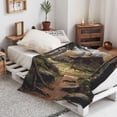 thumbnail image 4 of Deer Woodland Fleece Blanket, Warm Soft Throw for Bedroom Sofa and Office, Perfect Gift for Men Women and Nature Lovers, 4 of 6