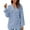 Blue, variant on EDFBUYKRS Blouses for Women Dressy Lace Pleated Tunic Tops Casual Long Sleeve Fall Shirts S