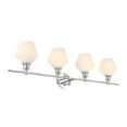 thumbnail image 6 of Gene 4 light Chrome and Frosted white glass Wall sconce, 6 of 7