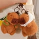 thumbnail image 4 of Capybara-llavero de animales de peluche Kawaii, juguete de felpa esponjoso con tortuga de fresa, pulsera Slap, regalo de cumpleaños, 4 of 4
