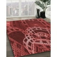 thumbnail image 3 of Ahgly Company Machine Washable Indoor Rectangle Transitional Grapefruit Red Area Rugs, 8' x 10', 3 of 7