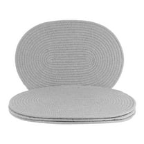 Unique Bargains Set of 4 Cotton Rope Placemats for Dining Table Decor Table Mat Light Gray