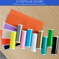 thumbnail image 4 of MesaSe 18 Pcs Feuilles de Vinyle Adhésives Intelligentes avec Film de Transfert PVC Feuilles de Vinyle Colorées Sans Résidu Vinyle d'Artisanat Adhésif Intelligent Compatible pour Joy 12x5.5inch Vinyle Adhésif d'Artisanat pour Verre W, 4 of 10