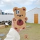 thumbnail image 2 of Kawaii Phone Cases Apply to iPhone 13 Pro Max,Cute Cartoon Bear Phone Case with Keychain Teddy Bear Phone Case 3D iPhone 13 Pro Max Case Soft Silicone, 2 of 4