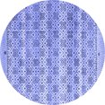 thumbnail image 1 of Ahgly Company Machine Washable Indoor Round Abstract Blue Modern Area Rugs, 6' Round, 1 of 4