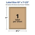 thumbnail image 6 of Avery Kraft Brown Rectangle Labels, 10" x 7.5", 50 Labels, 6 of 9
