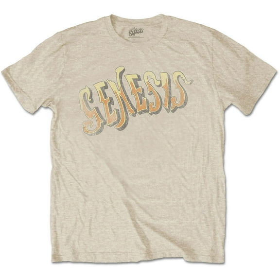 Genesis Unisex T-Shirt Vintage Logo - Golden (Small)