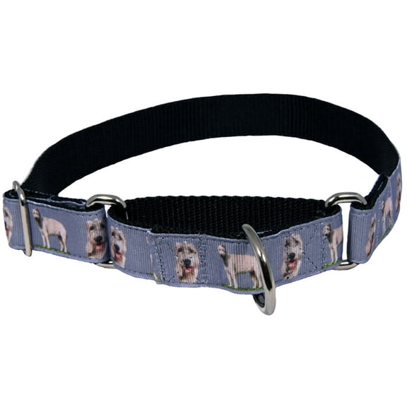 Country Brook Petz® Wolf Hound Grosgrain Ribbon Martingale Dog Collar Limited Edition, Large