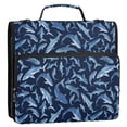 thumbnail image 5 of FORMRS Zipper Binder with Shoulder Strap 2-inch Ring 500 Sheet Capacity File Bag, Watercolor Shark Pattern, 5 of 5