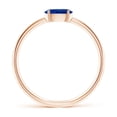 thumbnail image 2 of Angara Natural 0.6 Ct. Blue Sapphire with Diamond Solitaire Ring in 14K Rose Gold for Women (Ring Size: 11.5), 2 of 10