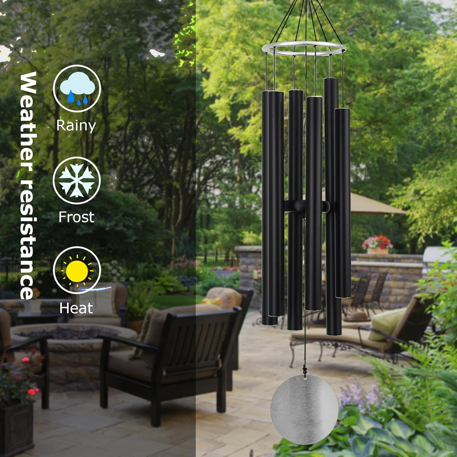 Wind Chimes for Outside Deep Tone, 42'' Large Wind Chimes Outdoor, Sympathy/Memorial Wind Chime, Gifts for Mother's Day/Grandma