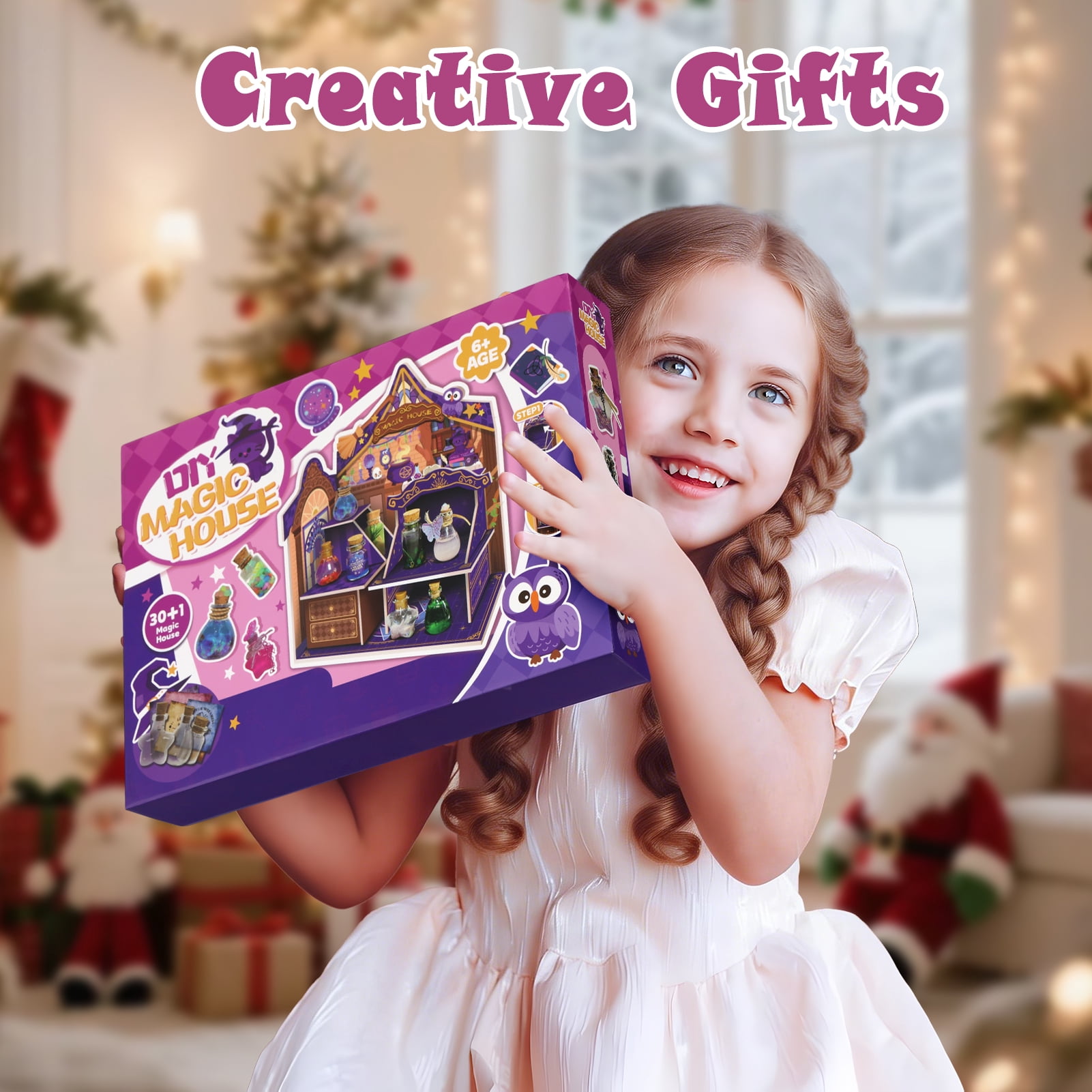 KiddiTouch Fairy Potion Kit with DIY Magical House, 30 Bottles Magic Potions Making Kits for Kids, Creative Toy Birthday Gift for Girls and Boys Age 6 7 8 9 10 11 12 Years