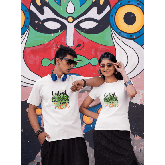 Cutest Clover In Patch St Patrick's day Unisex Soft Style T-Shirt