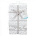 thumbnail image 2 of Hudson Baby Infant Cotton Flannel Receiving Blankets, Gray Clouds, One Size, 2 of 2