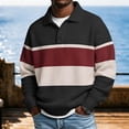 thumbnail image 6 of Horkkom Men Pullover Sweatshirt Fall Outfits Striped Sweatshirt Trendy Casual Sweatshirt XXL, 6 of 7