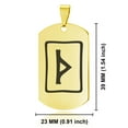 thumbnail image 2 of Stainless Steel Elder Futhark Thurisaz Rune Dog Tag Pendant Necklace, 2 of 3