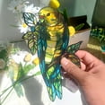 thumbnail image 3 of Vggrvlo Stained Glass Window Hanging Hummingbird Decor Suncatcher for Window Doors Home Decoration Gift for Women Light Catcher Sun Room Decor Village Style, 3 of 9