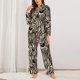 thumbnail image 2 of Fotbe Leopard And Zebra1 Conjunto de Pijama de Manga Larga para Mujer con Estampado, Ropa de Dormir de 2 Piezas, Conjunto de Casa Suave y Cómodo con Bolsillos-Large, 2 of 7