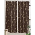 thumbnail image 5 of Brown Floral Living Room Curtains 2 Panel, Vintage Spring Botanical Flowers Cafe Window Treatment, Extra Long Farmhouse Bedroom Bathroom Kitchen Curtains Drapes 104"x72", 5 of 6
