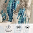 thumbnail image 5 of Nautical Coastal Sheer Curtains 108" Extra Long, Retro Marine Life Seahorse Compass Map Beige Light Filering Curtains, Privacy Drapes Simi Floor to Veiling Curtain for Living Room Window Treatment, 5 of 6