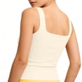 thumbnail image 3 of Women's Square Neck Sleeveless Crop Tops 2026 Cute Double Layer Casual Slim Fit Trendy Tank Tops, 3 of 7
