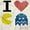 Natural, variant on Pixelized Retro Game I Heart PACMAN Men's Graphic T Shirt Tees Brisco Brands M