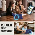 thumbnail image 4 of Case for Samsung Galaxy Tab S11 Ultra 14.6 inch 2025 SM-X930/X936B/X936E/X936U Shockporoof Cover with Built-in Screen Protector, Pencil Holder, Rotating Hand Strap, Stand, Shoulder Strap, 4 of 7